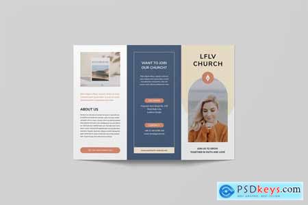Church Trifold Brochure MS Word & Indesign