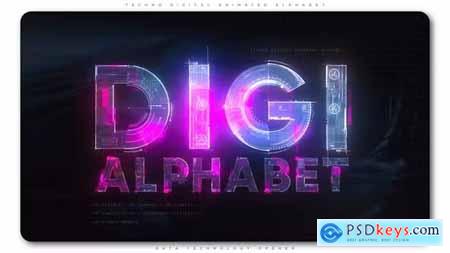 Techno Digital Animated Alphabet 22592914