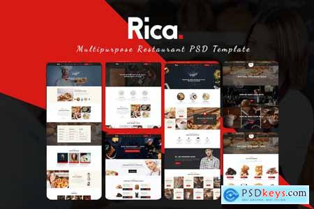 Rica - Multipurpose Restaurant & Cafe PSD Template
