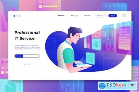Professional IT Services - Banner & Landing Page