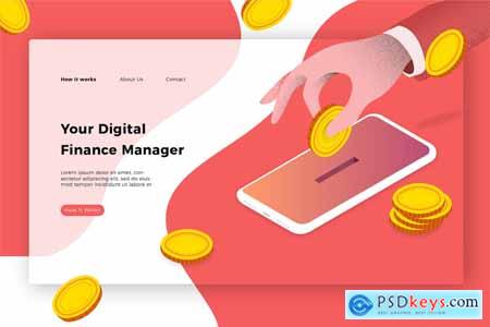 Digital Finance Manager - Banner & Landing Page
