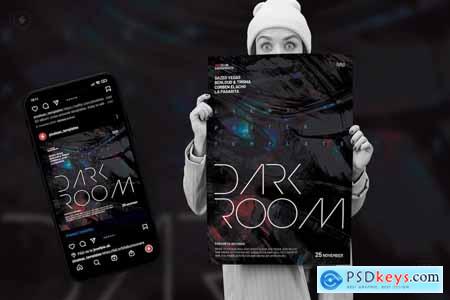Dark Room  Party Flyer, Event Poster Template
