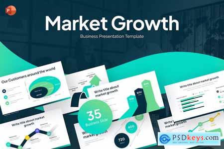 Market Growth Business PowerPoint Template