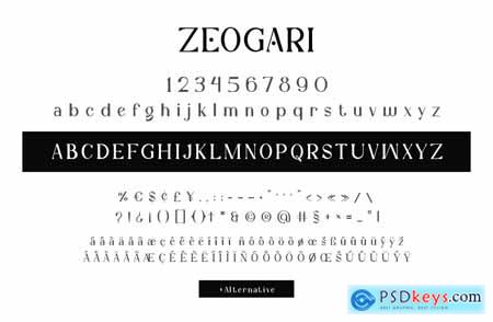 Zeogari Font