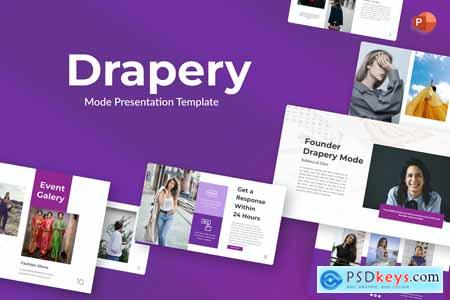 Drapery Purple Minimalist Fashion PowerPoint