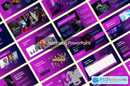 Moondog Purple Futuristic Esport PowerPoint