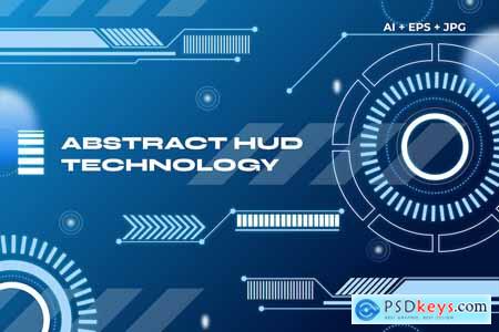 Abstract Hud Technology Futuristic Background