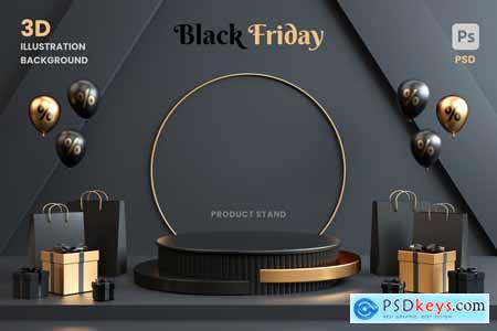 Black Friday Product Stand 3D Background