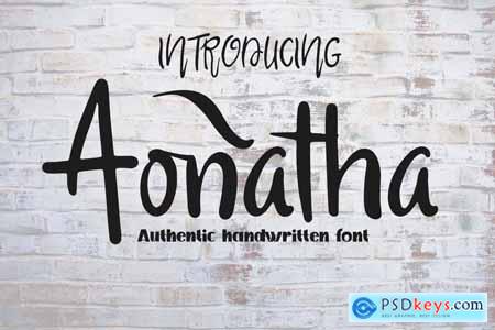 Aonatha - Handwritten font