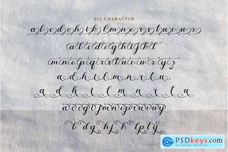 Fharida- Modern Calligraphy Script Font