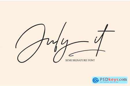 July it Signature Font