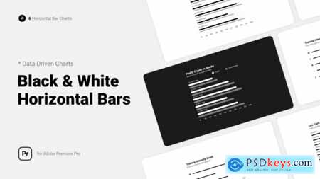 Black & White Horizontal Bar Charts MOGRT for Premiere Pro