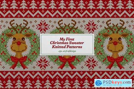 My First Christmas Sweater Knitted Patterns