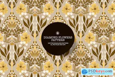 Diamond Flowers Pattern