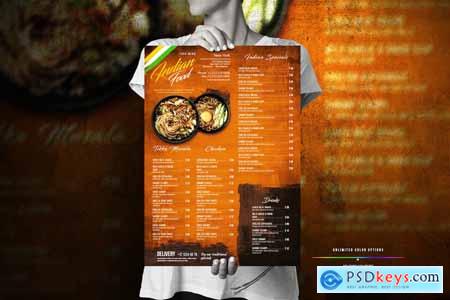 Indian Food Menu Big Poster Design