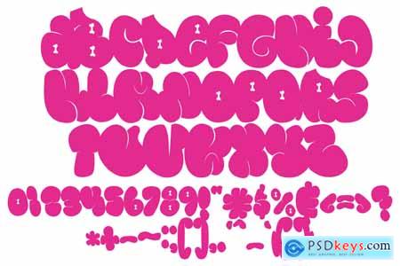 Monk Bones - Bubble Graffiti Font