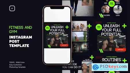 Fitness and Gym Instagram Post Template 40813946