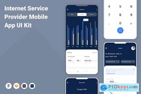 Internet Service Provider Mobile App UI Kit