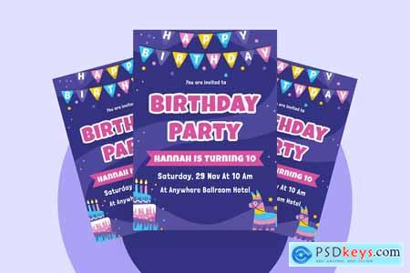 Kids Birthday Invitation Flyer