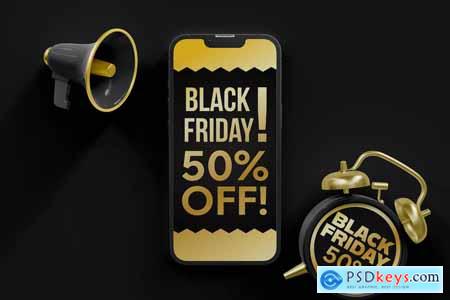 Black Friday Smartphone Mockup ES94RCQ