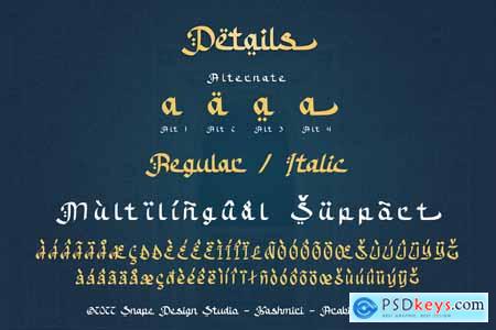 Kashmiri - Arabic Typeface