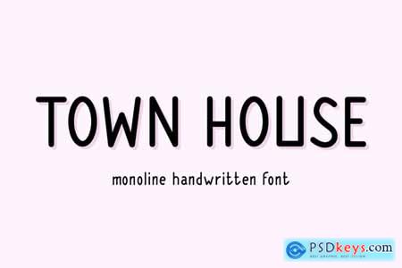 Town House - Monoline Handwritten Font