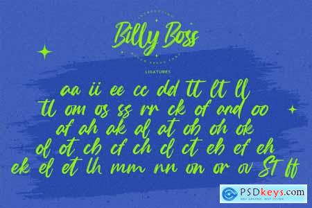 Billy Boss - Rough Brush Font