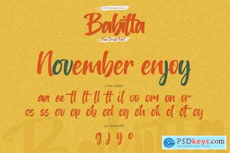 Babitta - Fun Brush Font