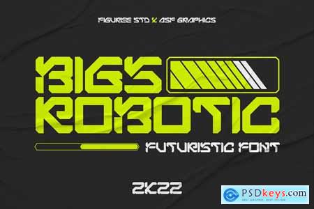 Bigs Robotic - Simple Futuristic Font