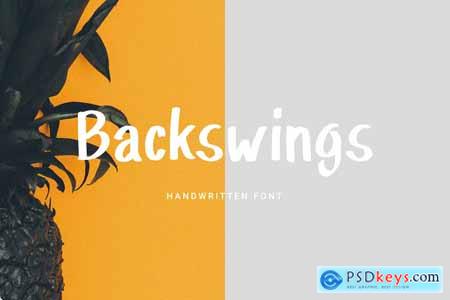 Backswings - Handwritten Display Font