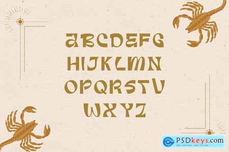 Scorpio - Quirky Astrology Typeface