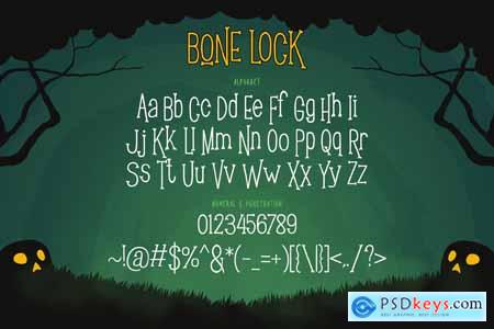 Bone Lock Halloween Font