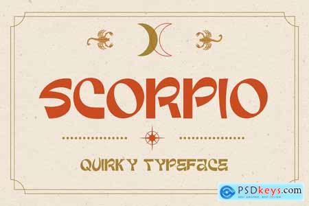 Scorpio - Quirky Astrology Typeface