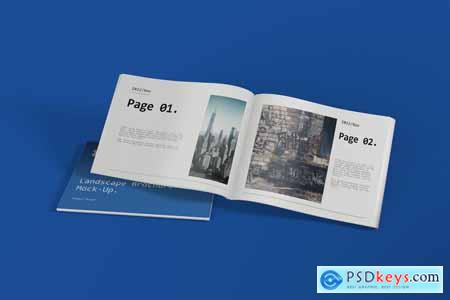 Brochure Landscape Spread - Mockup