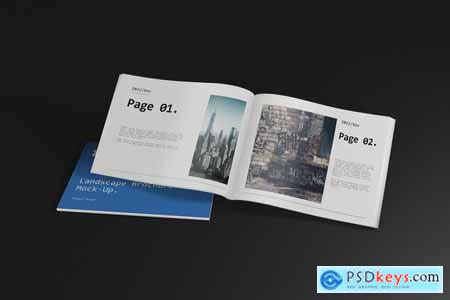 Brochure Landscape Spread - Mockup