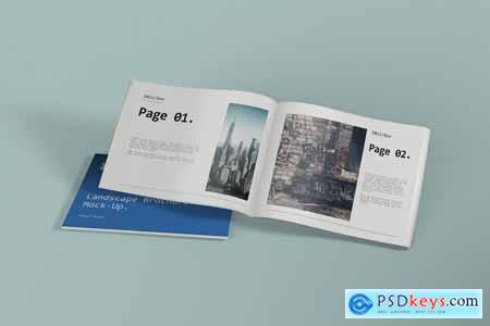 Brochure Landscape Spread - Mockup