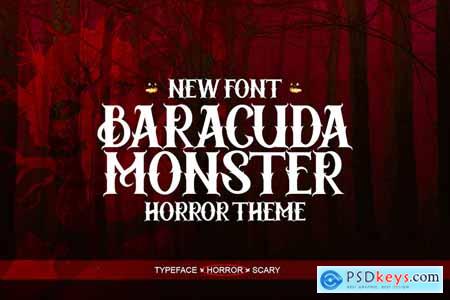 Baracuda Monster - Horror Font