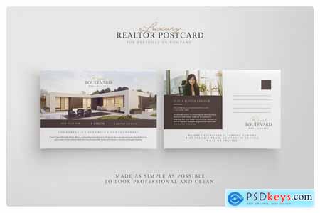 Luxury Realtor Real Estate Postcard
