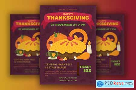 Thanksgiving Poster With Pie
