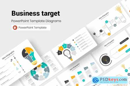 Business target Infographics PowerPoint