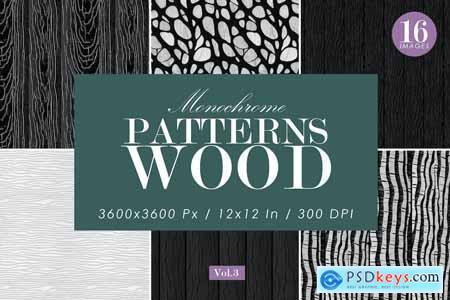 Black & White Wood Patterns Vol.3