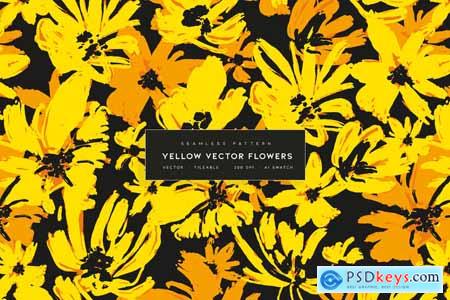Yellow Vector Flowers