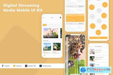Digital Streaming Media Mobile UI Kit
