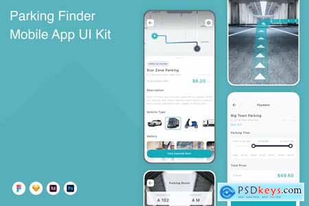 Parking Finder Mobile App UI Kit