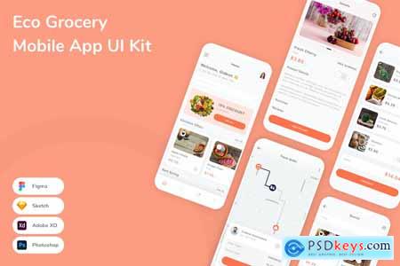 Eco Grocery Mobile App UI Kit