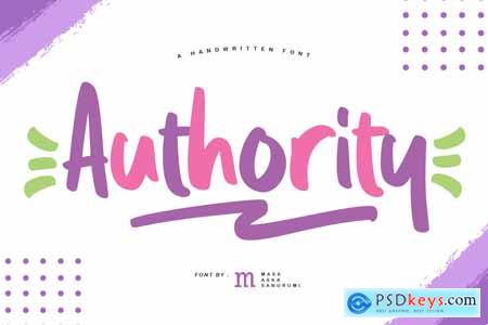Authority A Handwritten Font
