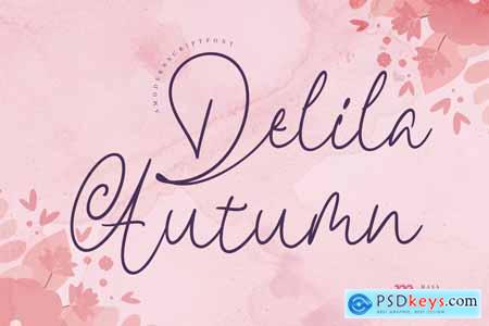Delila Autumn A Modern Script Font