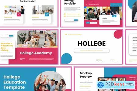 Hollege Education Presentation PowerPoint Template