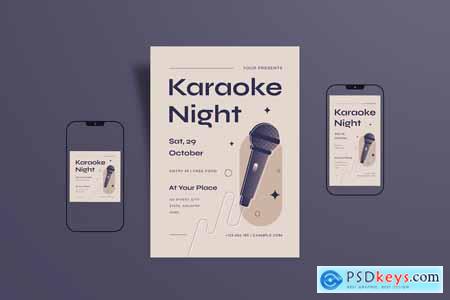 Karaoke Night Flyer & Instagram Post