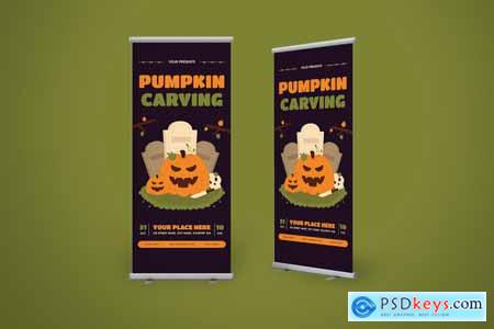 Pumpkin Carving Roll Up Banner